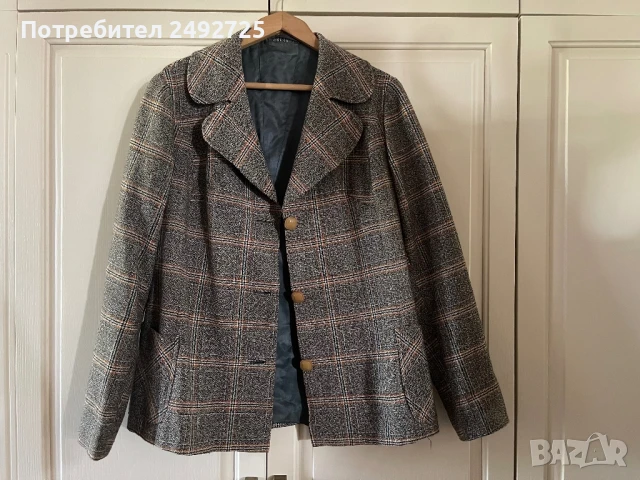 Сако дамско кафяво отлично, снимка 1
