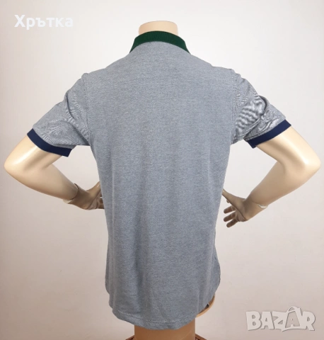 Fred Perry Color Block - Оригинална мъжка тениска с яка размер L, снимка 4 - Тениски - 54066275