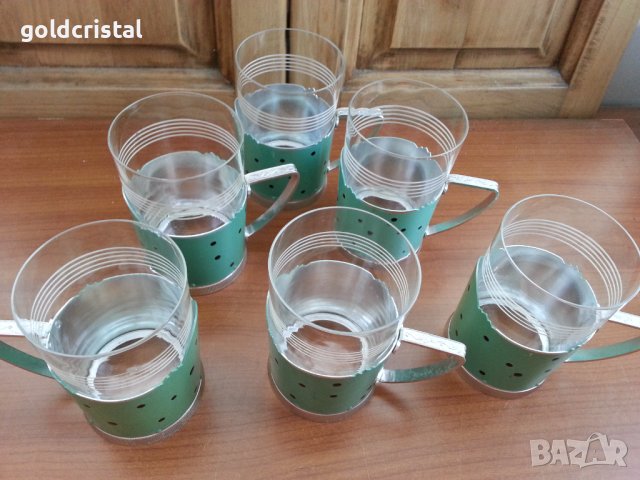 Руски стакани подстакани и чаши за чай , снимка 2 - Антикварни и старинни предмети - 40061654