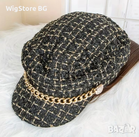 Права кестенява перука с вградена шапка, снимка 4 - Аксесоари за коса - 54062369