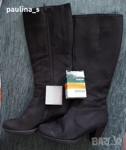 "Gabor" дамски ботуши от естествен набук с цип / N38, снимка 10 - Дамски ботуши - 47374911