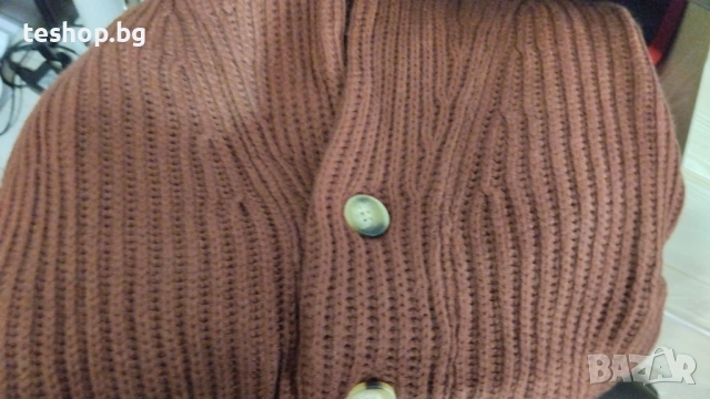 Мъжка жилетка Runcati с дебела плетка и V-образно деколте, снимка 5 - Пуловери - 53926462