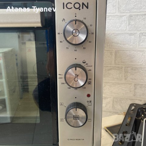 Мини фурна ICQN 42 литра 3 нива 230 градуса печка вентилатор 1800W, снимка 3 - Печки, фурни - 42486608