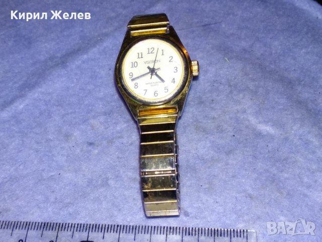 VISITRON WATER RESISTANT QUARTZ JAPAN MOVT. ПОЗЛАТЕН ЯПОНСКИ МАРКОВ ДАМСКИ ЧАСОВНИК - ГРИВНА 36501, снимка 9 - Дамски - 39895493