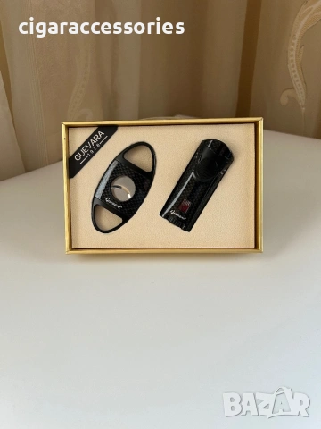 Подаръчен комплект за пури Guevara – запалка и резачка