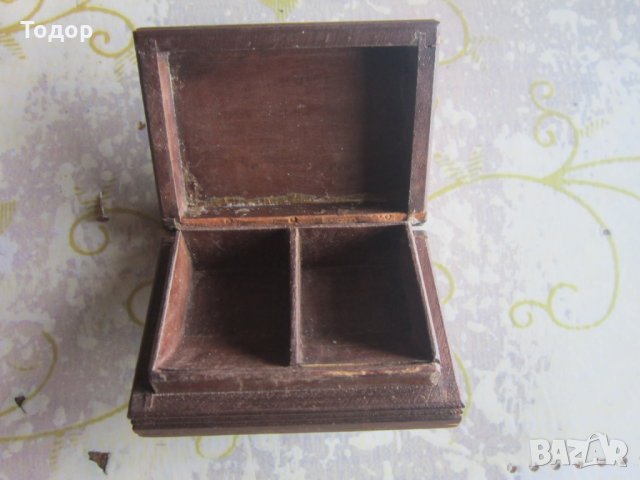 Старинна кутия за годежни пръстени пръстен дърворезба, снимка 5 - Други - 31799388
