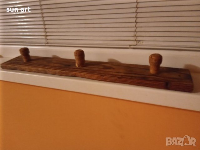 дървена закачалка с тапи от шампанско, снимка 10 - Закачалки - 37340623