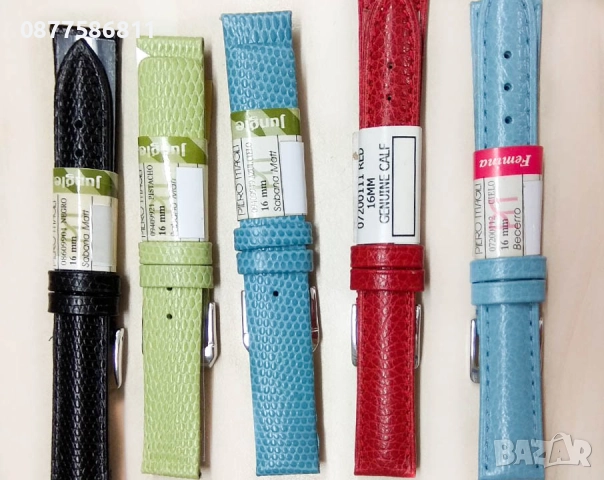 НОВА ЛУКСОЗНА СИНЯ КАИШКА ЗА ЧАСОВНИК ОТ ЕСТЕСТВЕНА КОЖА. СИНИ КАИШКИ ЗА ЧАСОВНИЦИ SINIA KAISHKA, снимка 7 - Каишки за часовници - 51612198