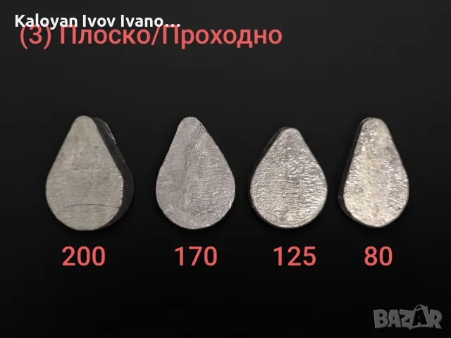 Тежести за риболов - олово, снимка 3 - Такъми - 56007383