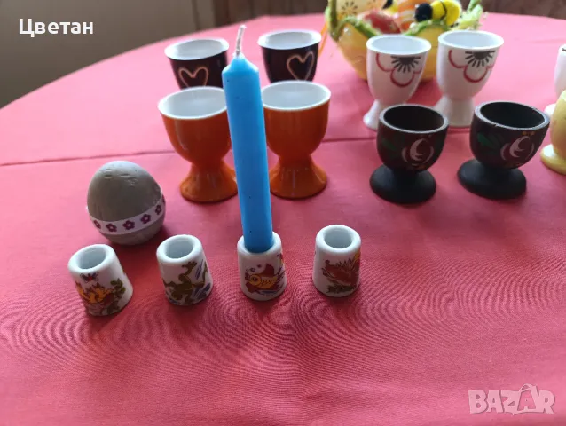 поставки за яйца - коктиери, свещничета, механично зайче, снимка 2 - Колекции - 49854995