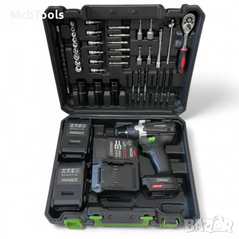 Акумулаторен ударен гайковерт / винтоверт 36V 8Ah с 40 части в куфар StahlMayer, снимка 3 - Винтоверти - 50732592