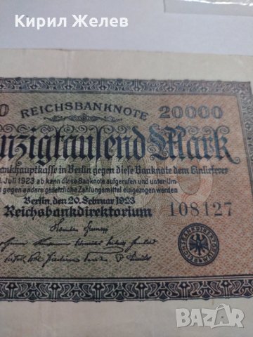 Райх банкнота - Германия - 20 000марки / 1923 година - 17980, снимка 4 - Нумизматика и бонистика - 31029673