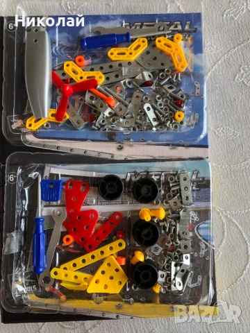 Детски метални конструктори: Хеликоптер (ПЪЛЕН КОМПЛЕКТ) + ПОДАРЪК Болид с няколко липсващи части 6+, снимка 5 - Конструктори - 53927140