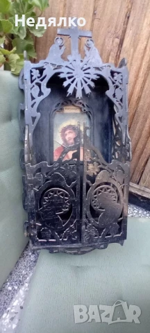 Стар иконостас,триптих,дърворезба,1934г., снимка 14 - Други ценни предмети - 51344374