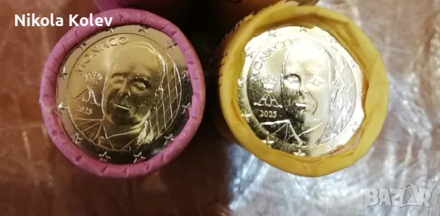 1и 2евро монети от Монако 