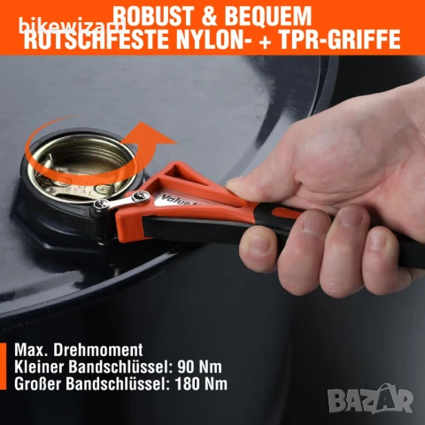 Комплект от 2 регулируеми ремъчни ключове за маслен филтър ValueMax – 460 мм и 630 мм НОВИ, снимка 5 - Други инструменти - 54033984