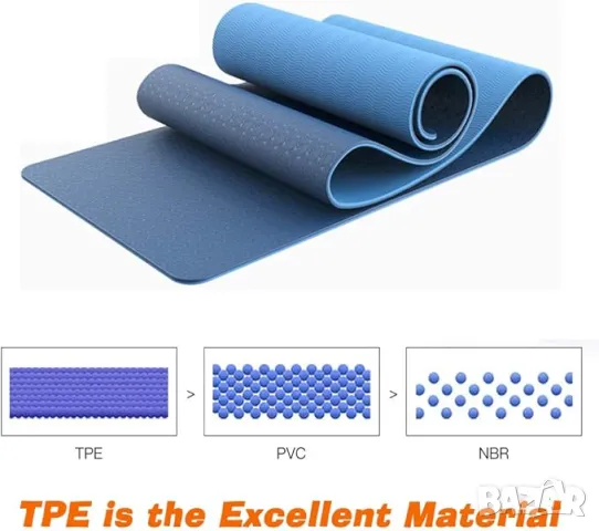 Постелка за йога пилатес 8 mm изключително дебела, екологично чиста, снимка 3 - Йога - 49756889