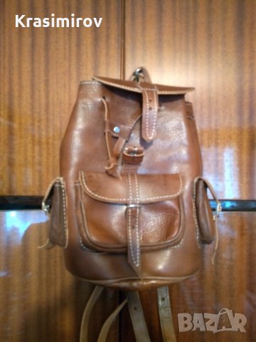 Винтидж раница ръчна изработка,нова,естествена кожа, снимка 3 - Раници - 34500705