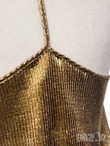 Дамски топ в златисто, снимка 3 - Потници - 31149637