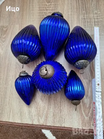 Коледни висулки Кобалтово стъкло