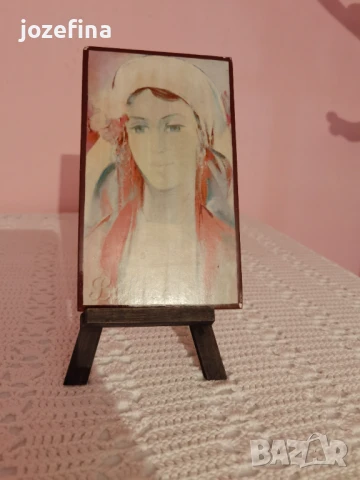 Сувенир картина с дървена поставка