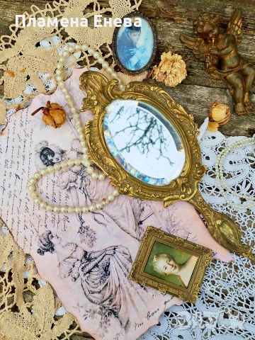 Старо бронзово огледало , снимка 7 - Други ценни предмети - 53173233