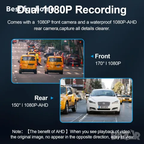 Yansoo Dash Cam + задна камера и карта  8GB карта, снимка 4 - Аксесоари и консумативи - 47820248