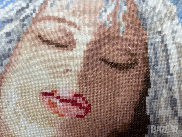 Ушит Гоблен "Водната фея"-52см х 34 см, снимка 4 - Гоблени - 54056297