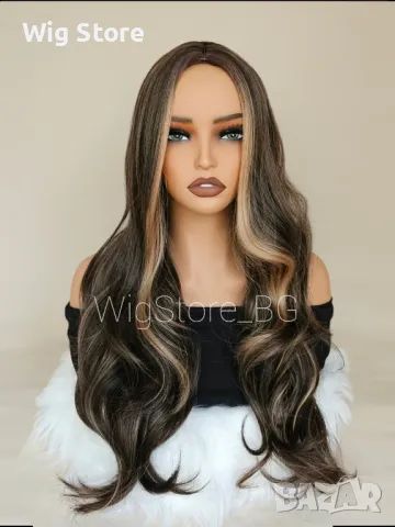 Кестенява перука без бретон, снимка 1