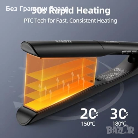 Нова йонна Титаниева преса и маша 2 в 1 бързо загряване 30 сек за коса, снимка 5 - Преси за коса - 53876693