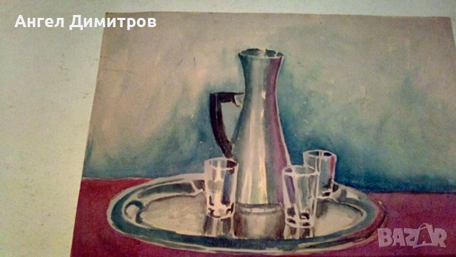 Ангел Ботев картина акварел 1948 г, снимка 7 - Картини - 38970545