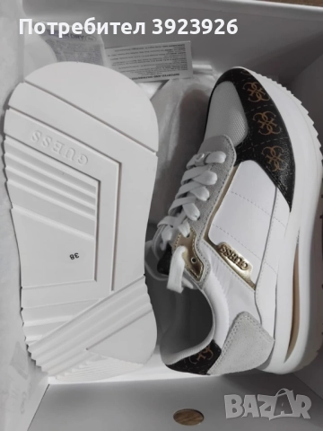 Нови дамски  кожени маратонки GUESS 38 номер, снимка 5 - Маратонки - 52965929