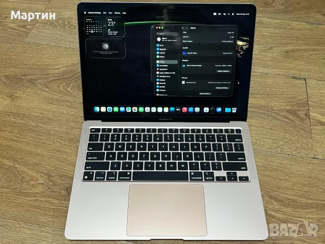 Macbook Air 13 2020 M1 8GB, 256GB SSD, 86% живот на батерията