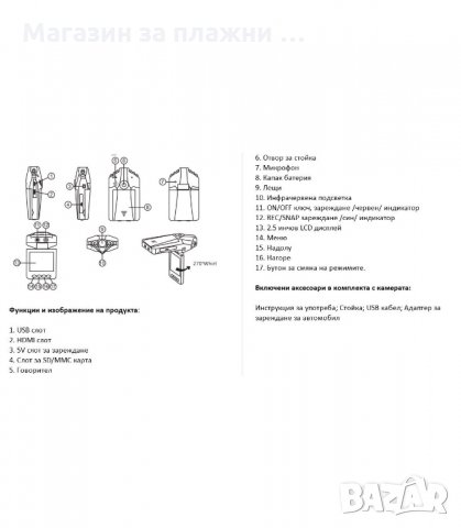 АВТО ВИДЕОРЕГИСТРАТОР HD. DVR. КАМЕРА ЗА КОЛА 2.5 ИНЧА LCD ДИСПЛЕЙ - код 0747, снимка 5 - Аксесоари и консумативи - 34306734