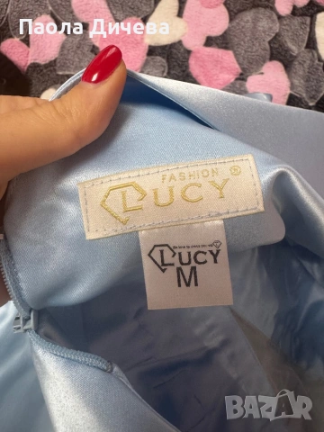 Рокля Lucy в синьо, снимка 3 - Рокли - 53886090