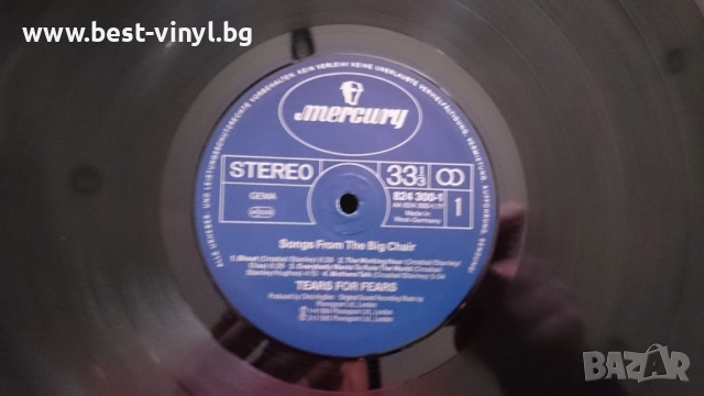 Грамофонна Плоча (Tears For Fears - Songs From The Big Chair), снимка 3 - Грамофонни плочи - 52771616
