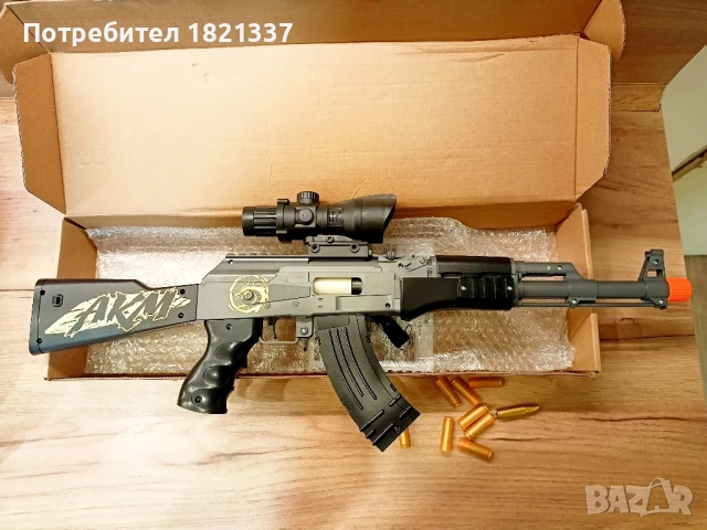 Пушка играчка с гилзи и гумени патрони 63 см, снимка 2 - Други - 51387812