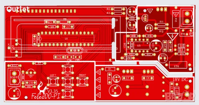 Felezjoo Pi металотърсач с дискриминация