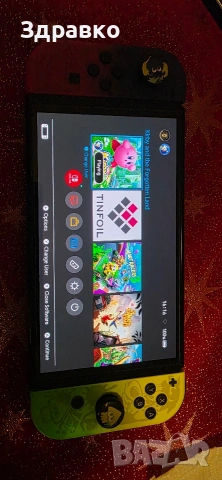 Продавам Nintendo Switch OLED Splaton 3 edition с Чип и CFW Atmosphere, снимка 2 - Nintendo конзоли - 53002306