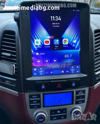 Hyundai Santa Fe 2 2006 - 2012 9.7 Мултимедия Навигация Android, снимка 3 - Аксесоари и консумативи - 50068374