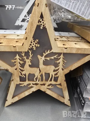 светещи дървени декорации , снимка 2 - Декорация за дома - 48143045