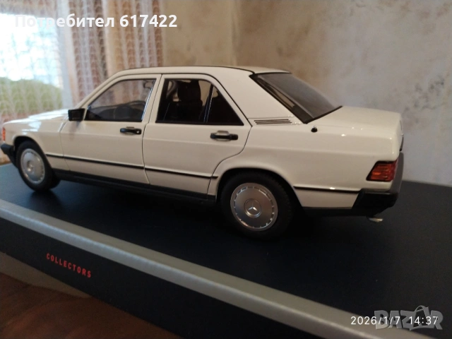 1:18 Метален модел на Mercedes Benz 190E W201-  Norev, снимка 5 - Колекции - 53022820