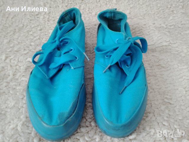 Страхотен тюркоазен цвят кецки, снимка 5 - Кецове - 37096980