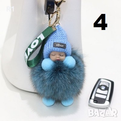 Спящо бебе Сладка пухкава плюшена кукла Ключодържатели , снимка 4 - Подаръци за жени - 42541387