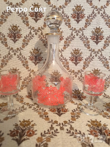 Сервиз за аперитив/дижестив , снимка 4 - Антикварни и старинни предмети - 54329603