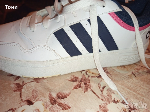 ADIDAS Оригинал Нови Дамски Кожени Маратонки 40, снимка 4 - Маратонки - 52860731