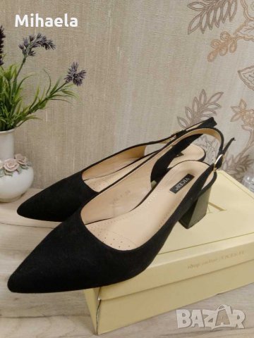Черни велурени ежедневни обувчици, снимка 1