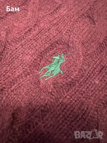 Мъжко!Polo Ralph Lauren Cable Knit Wool Cashmere Jumper размер Л, снимка 4 - Пуловери - 53010987