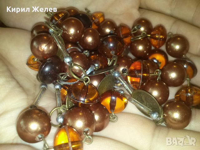 СТАРО КАТАЛИНЕНО с БРОНЗОВИ ПАРИЧКИ РЕТРО КОЛИЕ 8588, снимка 2 - Колекции - 29630167