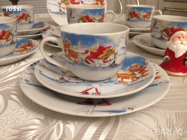 Vintage. Нов. Немски Коледен сервиз за кафе/чай и десерт 18 ел., снимка 3 - Сервизи - 36676658